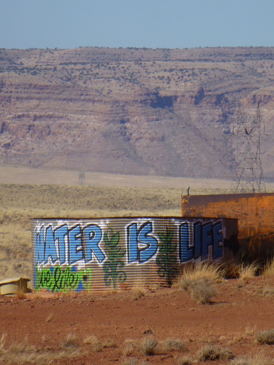water tank on Navajo (Dine') land